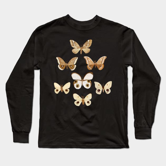 Pale Moths Long Sleeve T-Shirt by annyamarttinen